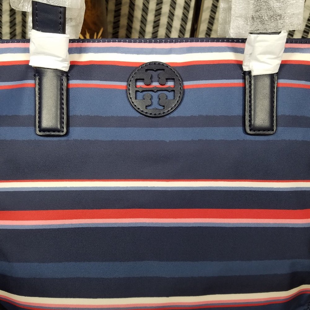 Ella Tory Burch Nylon Printed Tote Canyon stripe - Picture 2 of 16